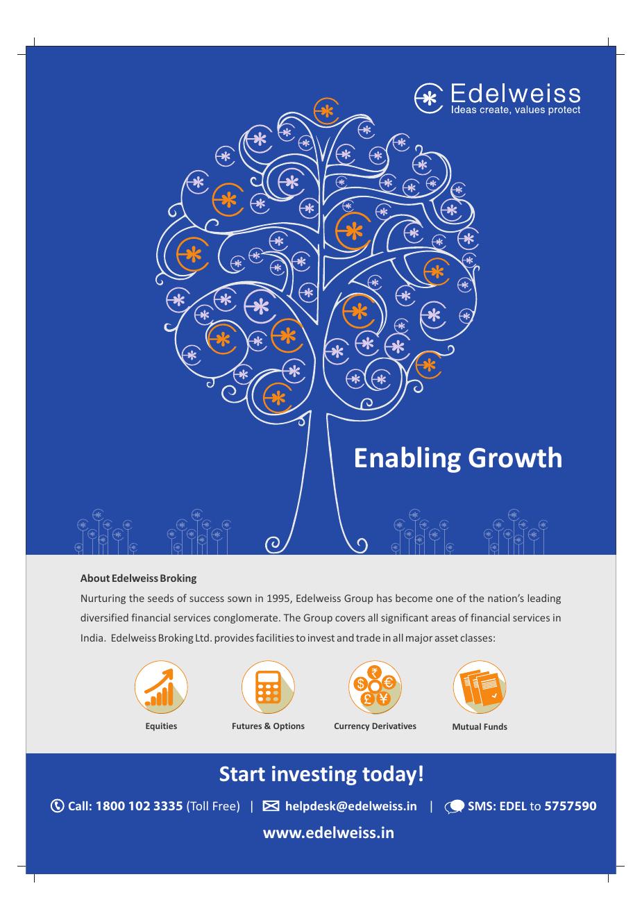 Edelweiss Broking — Sub-Broker Flyer — Enabling Growth
